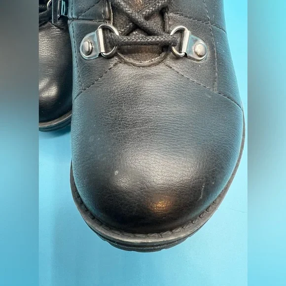 BCBG Black Lace-Up High Heel Boots - Picture 3 of 9